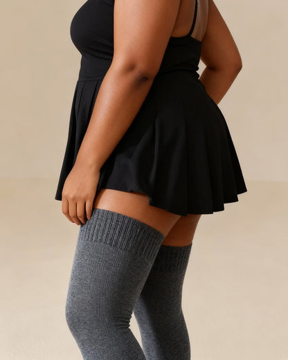 Extra Long Knee Socks Lined Thickened Warm Non-Slip High Tube Knee Pad Cotton Socks