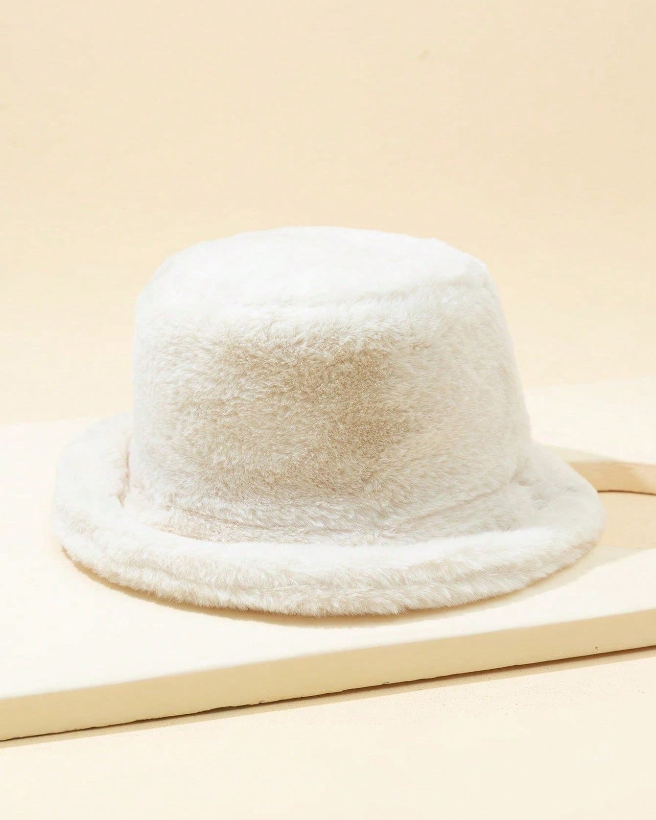Imitation Mink Hair Fashion Warm Thickened All-match Large Brim Fleece Hat