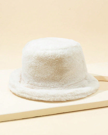 Imitation Mink Hair Fashion Warm Thickened All-match Large Brim Fleece Hat