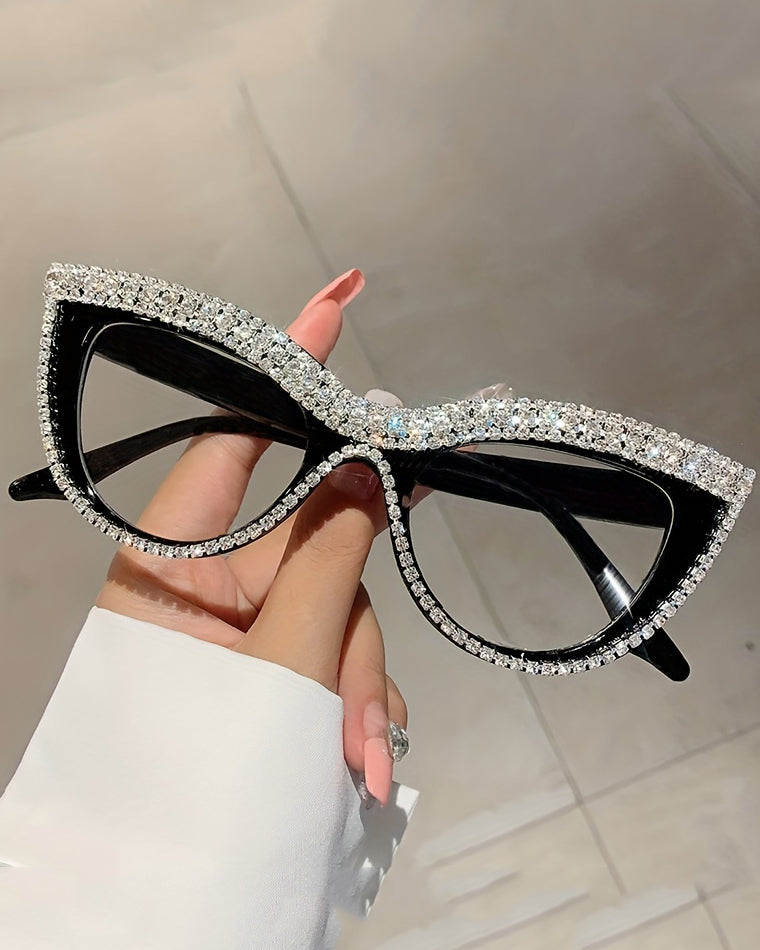 Elegant Cat-Eye Women, Adorned with Rhinestones