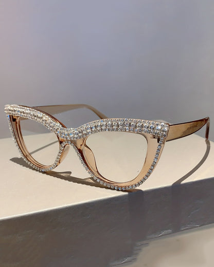Elegant Cat-Eye Women, Adorned with Rhinestones