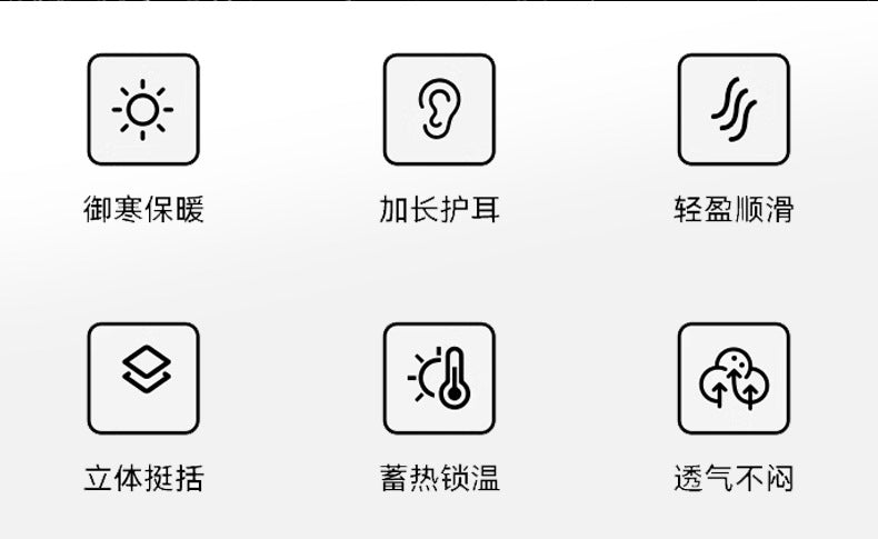 Fleece-lined Thickened Waterproof Windproof Ear & Face Covering Pullover Beanie