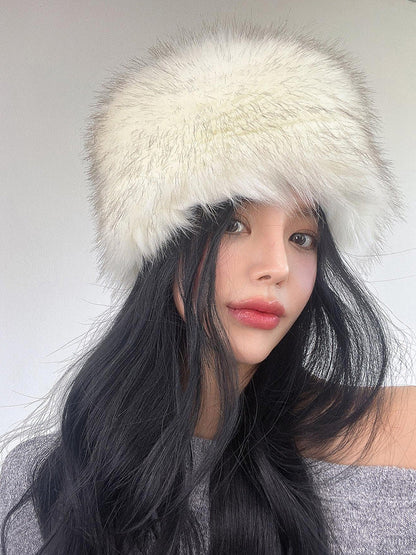 Fuzzy Plush Thickened Winter Beanie Warm For Autumn Winter