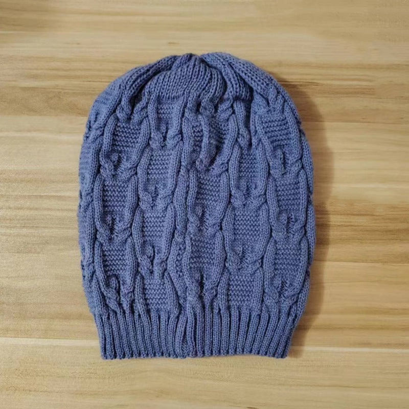 Knitted Wool Warm Slouchy Ruffled Beanie