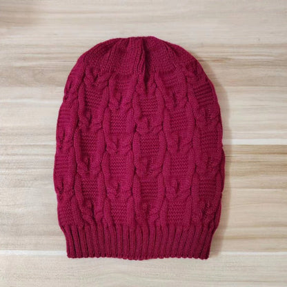 Knitted Wool Warm Slouchy Ruffled Beanie