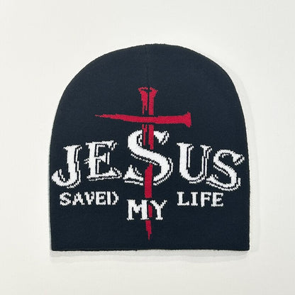 Jesus Saved My Life Fashion Pullover Knitted Hat