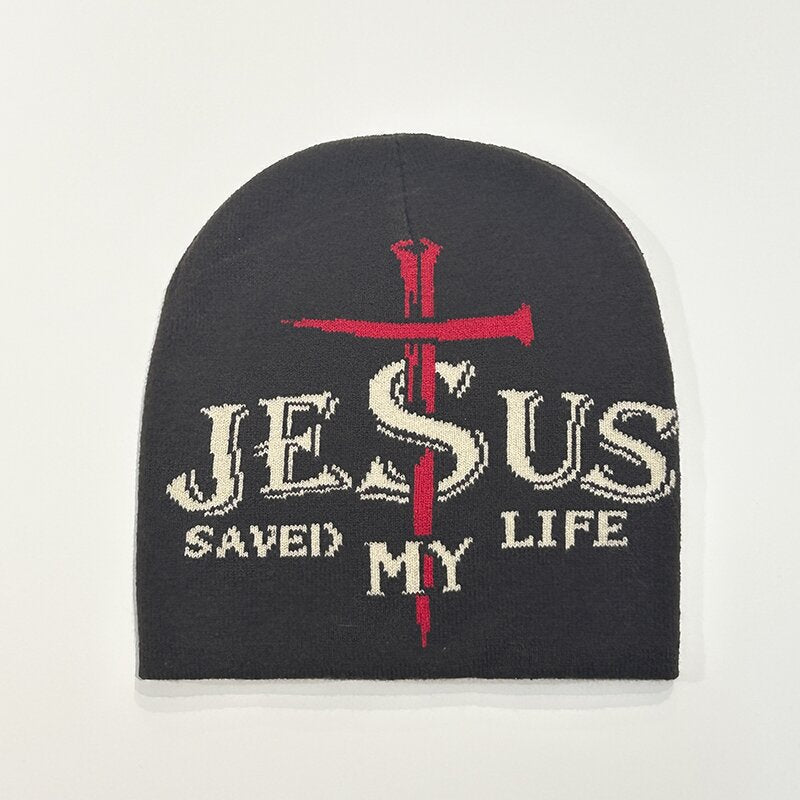 Jesus Saved My Life Fashion Pullover Knitted Hat