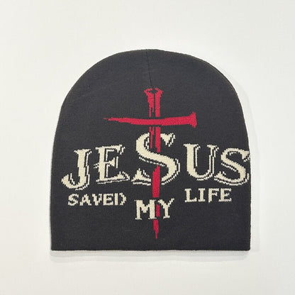 Jesus Saved My Life Fashion Pullover Knitted Hat