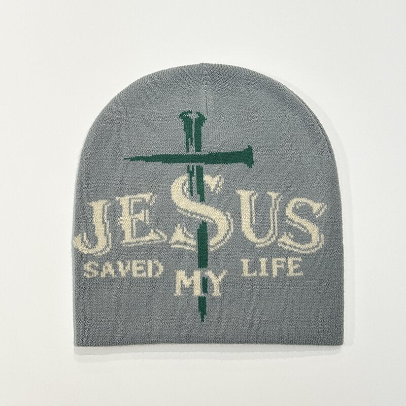 Jesus Saved My Life Fashion Pullover Knitted Hat