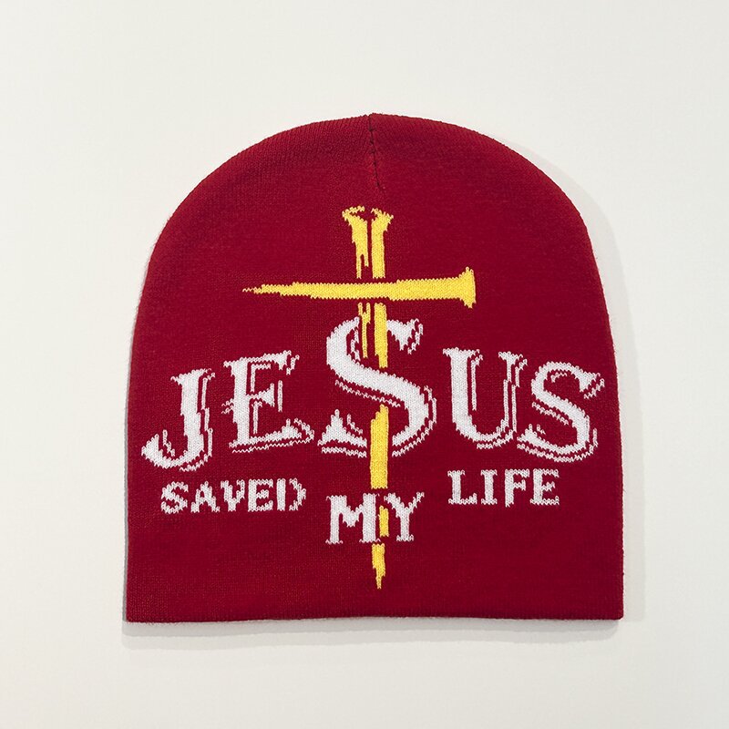 Jesus Saved My Life Fashion Pullover Knitted Hat