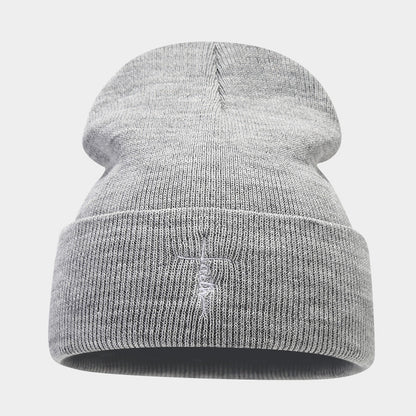 Street Hip Hop Letter Embroidered Knit Hat-Unisex