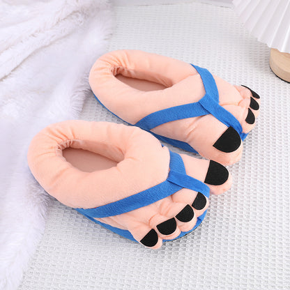 Spoof Creative Personality Cute Funny Big Feet Warm Cotton Slippers
