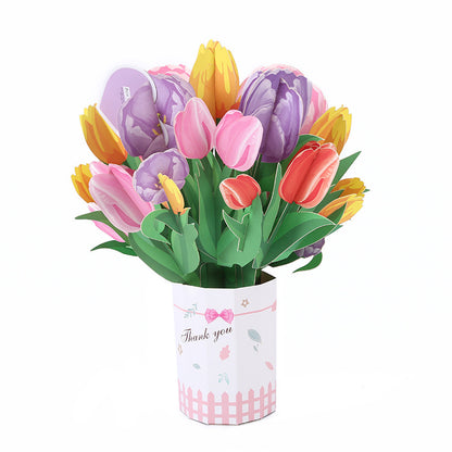 3D Pop-Up Bouquet Greeting Card