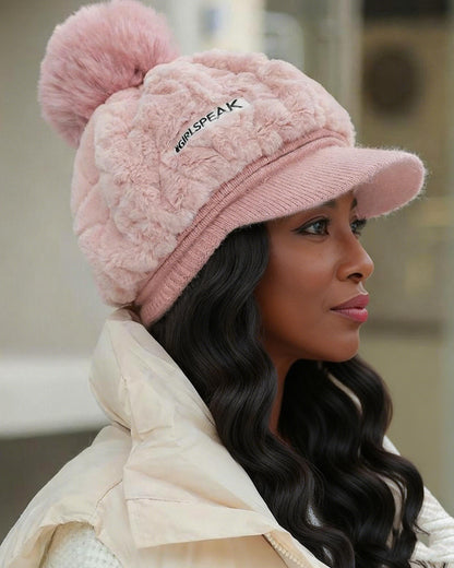 Autumn/Winter Cute Rabbit Fur Earmuffs Warm Baseball Cap