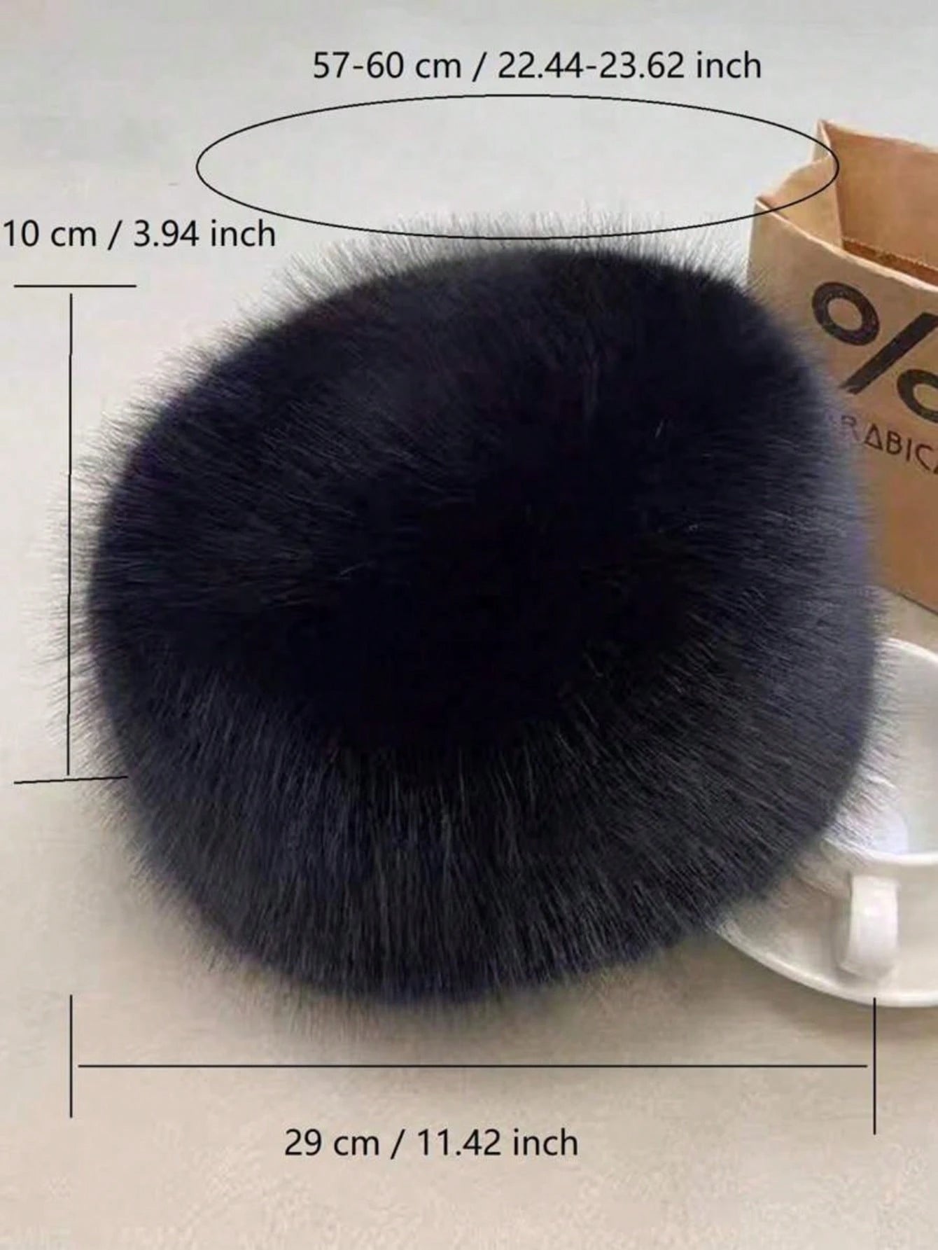 Women's Princess Fluffy Bucket Hat, Thick Warm AutumnWinter Hat With Large Brim