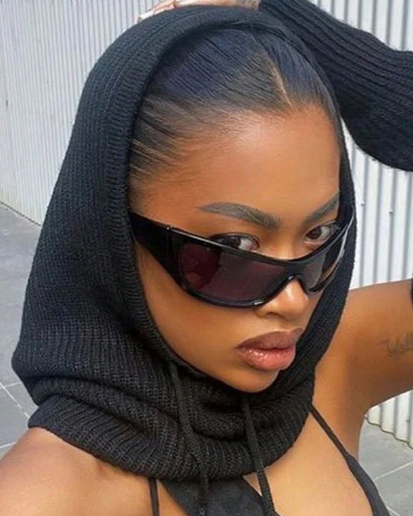 Winter New Hat Wool Warm Scarf Integrated Couple Ear Protection Knitted Hat