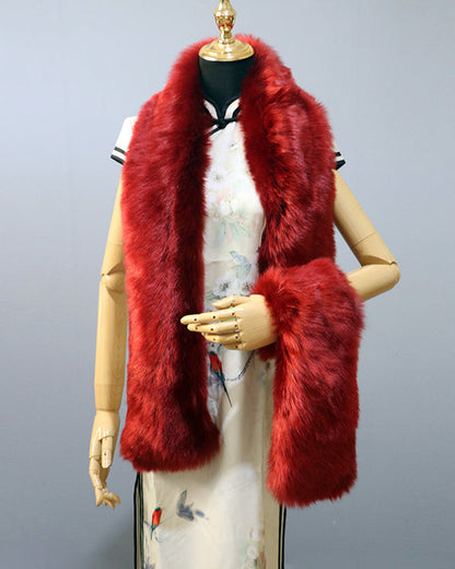 High Quality Fox Fur Extended Warm Scarf