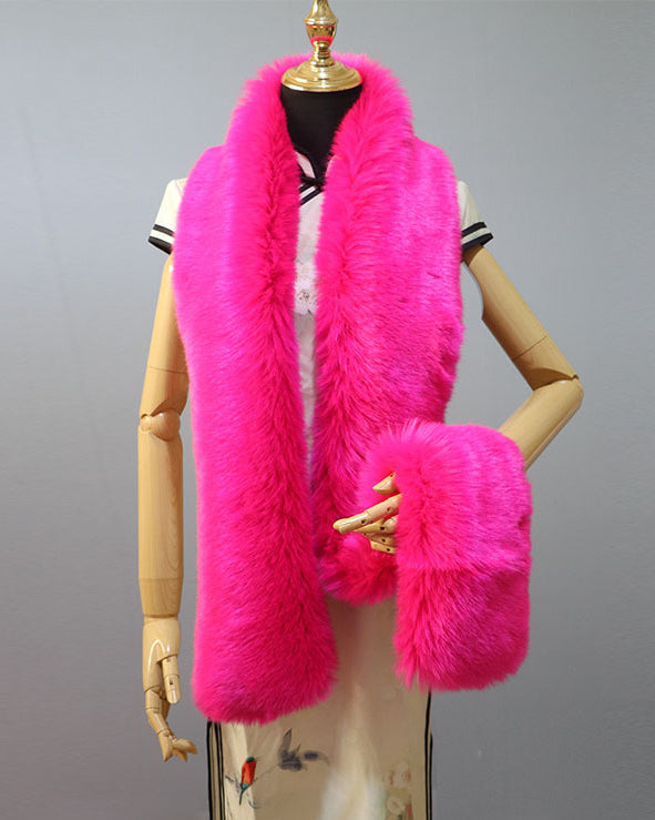 High Quality Fox Fur Extended Warm Scarf