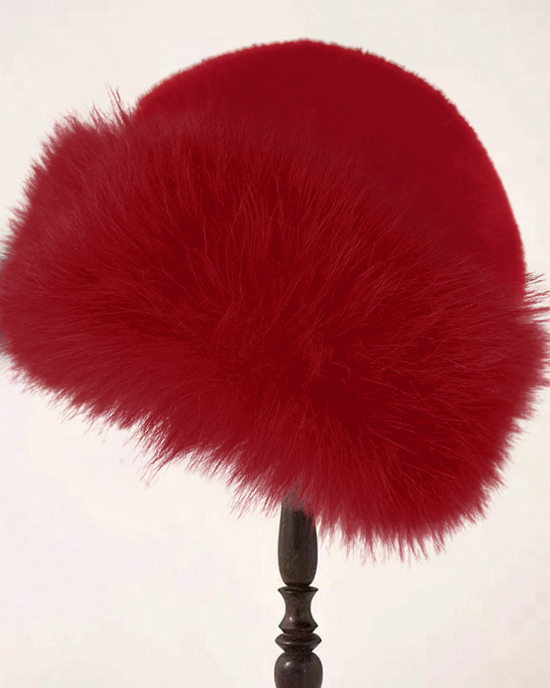 Thickened Faux Fur Plush Head-Wrapping Hat