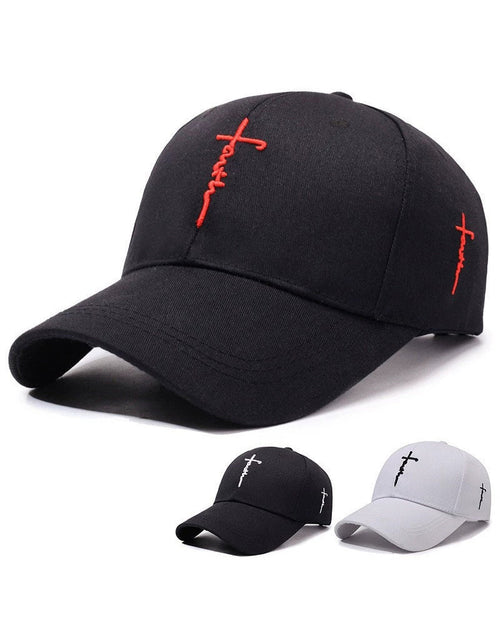 Embroidered English Cross Sword Casual Baseball Cap