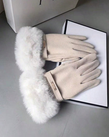 Warm Gloves Thickened Hair Cold-proof Outdoor Windproof Heat Storage Touch Screen Gloves