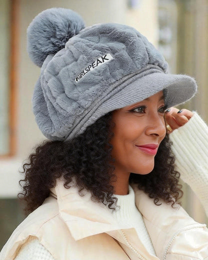Autumn/Winter Cute Rabbit Fur Earmuffs Warm Baseball Cap