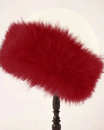 Thickened Faux Fur Plush Head-Wrapping Hat