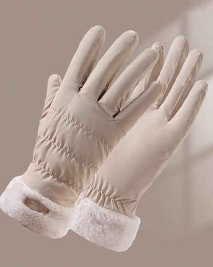 Warm Gloves Velvet Thickened Outgoing Windproof Water-repellent Ski Gloves