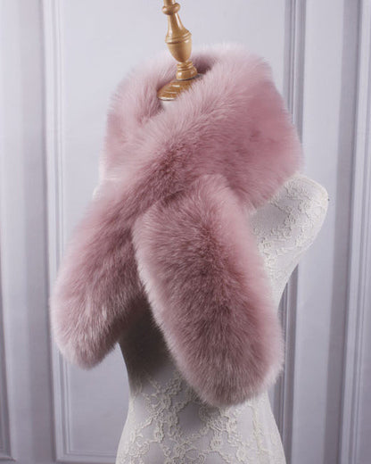 Warm Faux Fox Fur Thickened Scarf