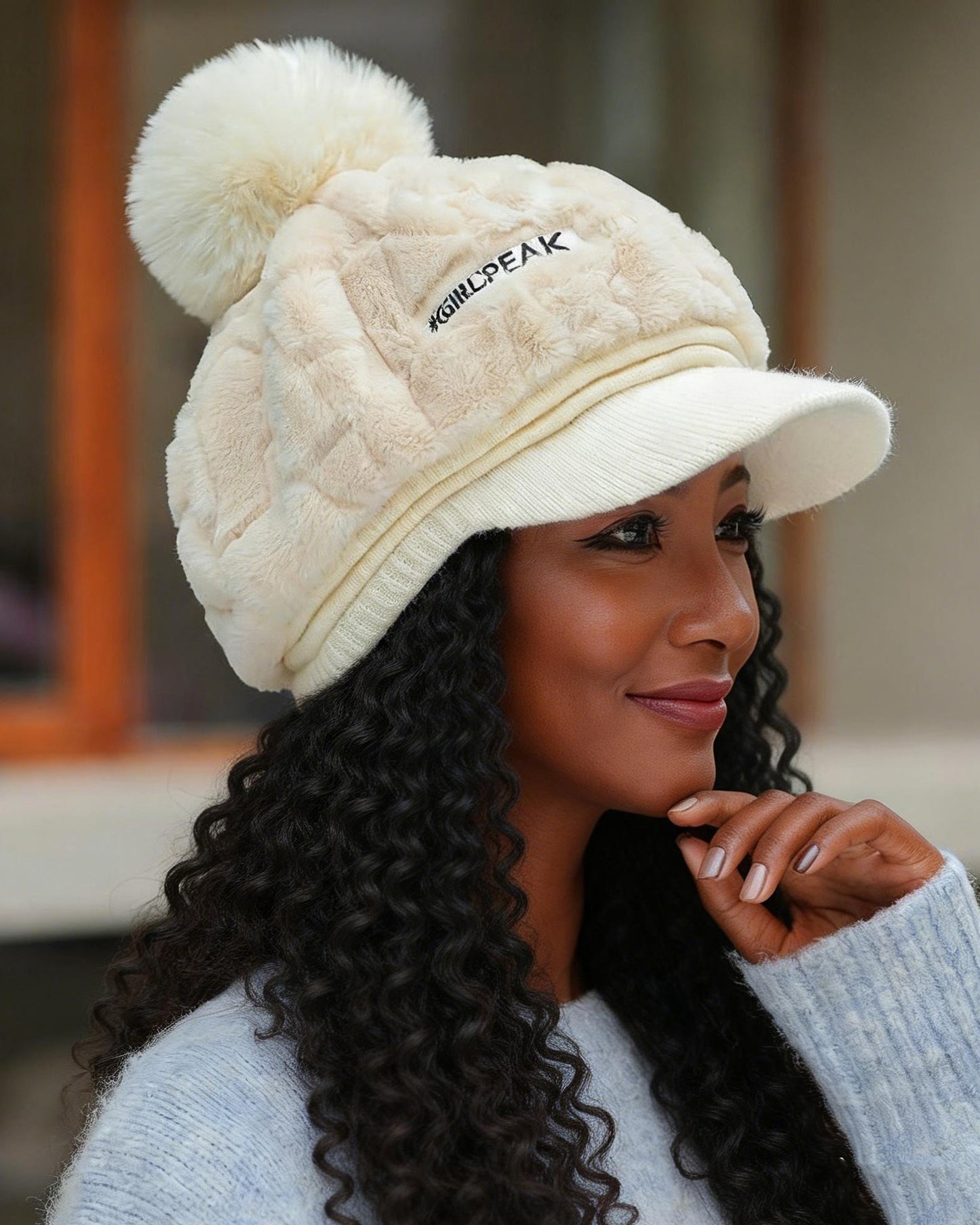 Autumn/Winter Cute Rabbit Fur Earmuffs Warm Baseball Cap