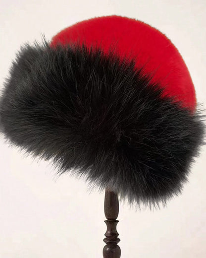 Thickened Faux Fur Plush Head-Wrapping Hat