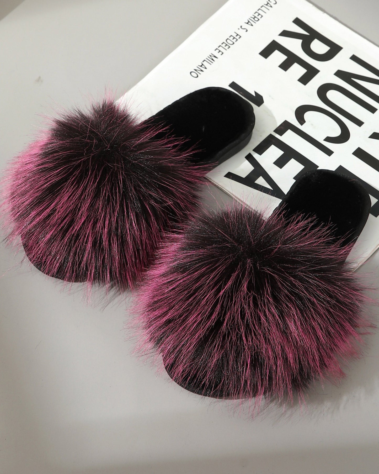 Fluffy Decor Home Slippers, Soft Sole Lightweight Slip On Cozy Slides