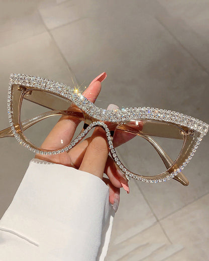 Elegant Cat-Eye Women, Adorned with Rhinestones
