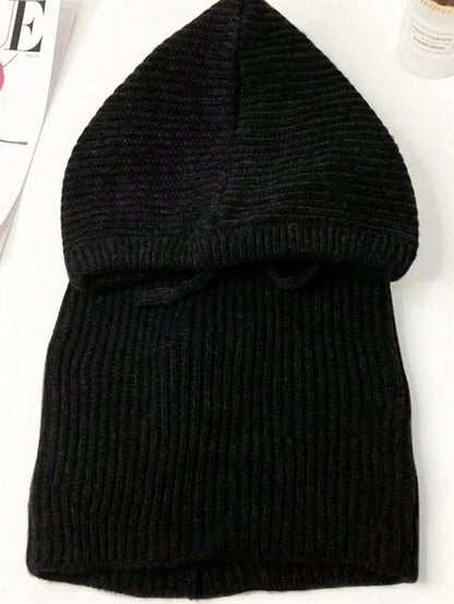 Winter New Hat Wool Warm Scarf Integrated Couple Ear Protection Knitted Hat