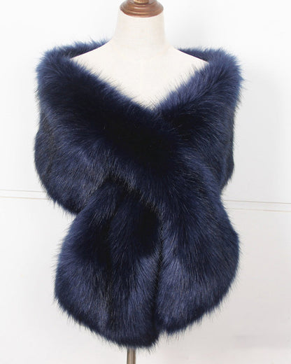 Fox Fur Crisscross Adjustable Formal Stole