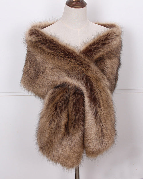 Fox Fur Crisscross Adjustable Formal Stole