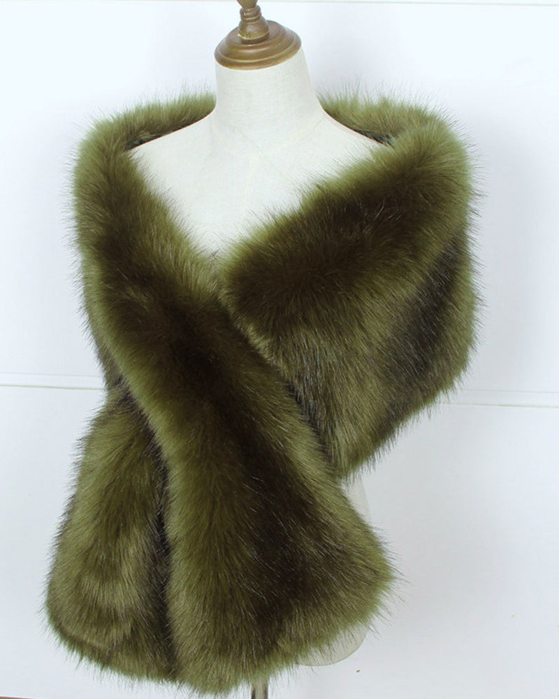 Fox Fur Crisscross Adjustable Formal Stole