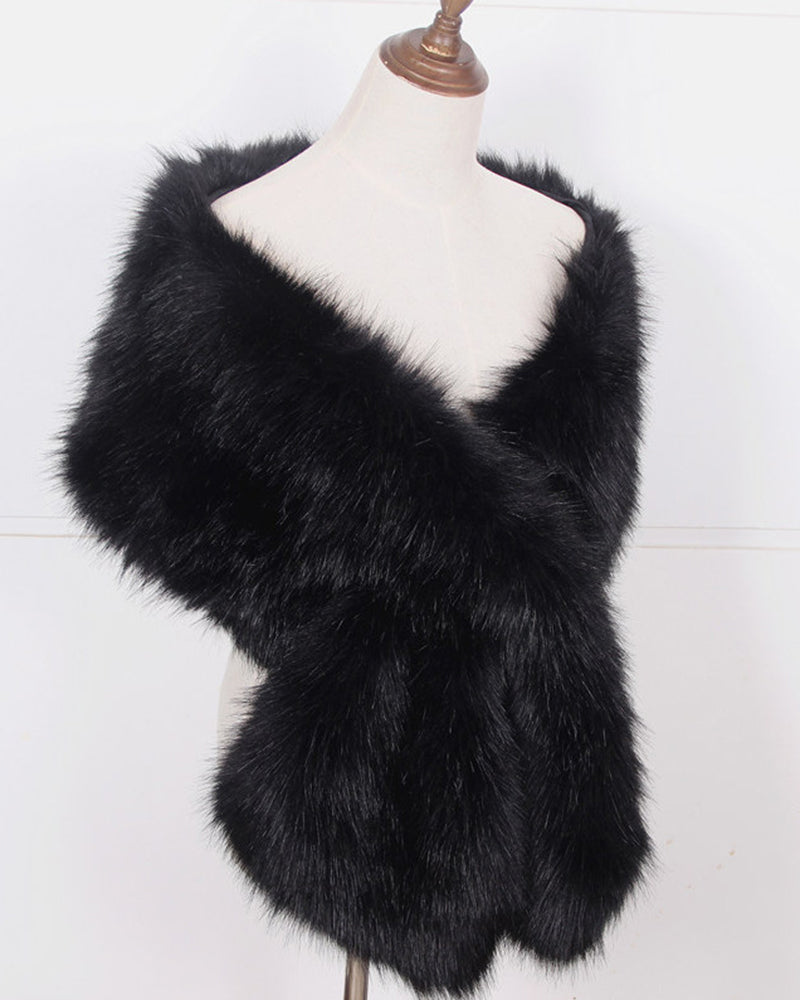 Fox Fur Crisscross Adjustable Formal Stole