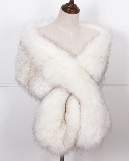 Fox Fur Crisscross Adjustable Formal Stole