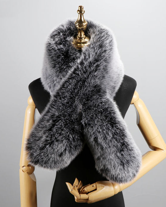 Warm Faux Fox Fur Thickened Scarf