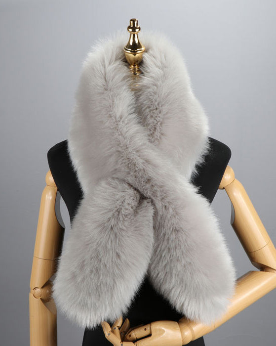 Warm Faux Fox Fur Thickened Scarf