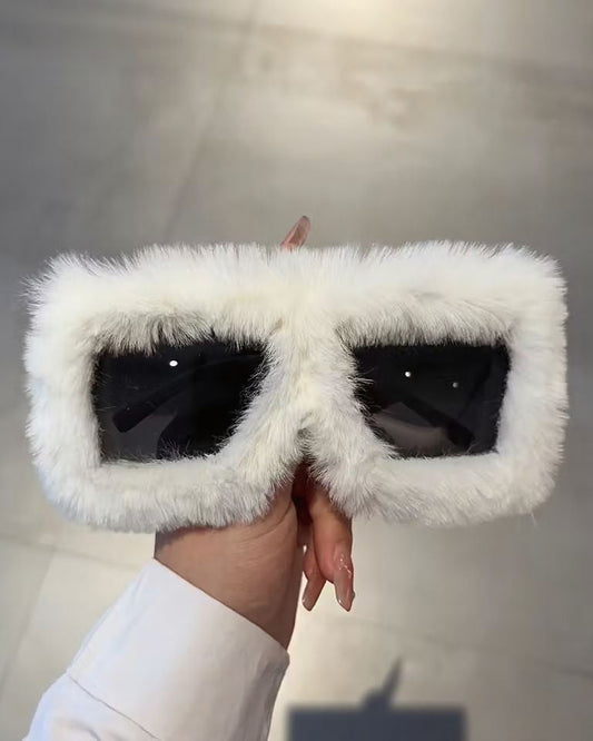 Plush Square Fashion Glasses