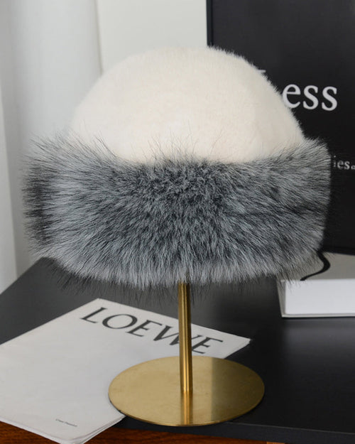 Thickened Fleece-lined Mink Fur Earflap Hat