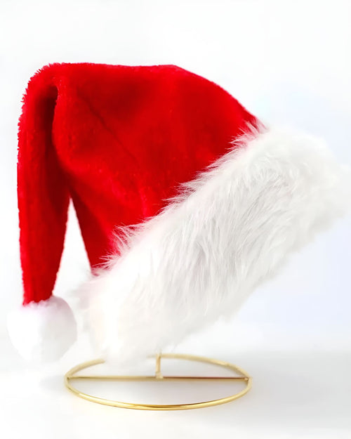 Adult Double Layer Christmas Hat Christmas Party Dress Up Plush Adult Children Christmas Hat