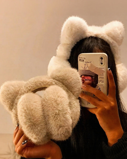 Plush Cat Ear Windproof & Warm Earmuffs