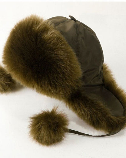 High Quality Fleece-lined Warm Pom-pom Hat