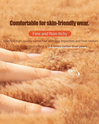 Camel Hair Fleece-Lined Knee Warmers