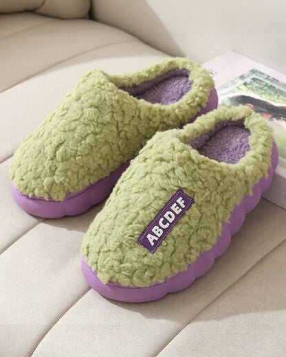 Indoor Home Thermal Non-Slip Thick-Soled Slippers
