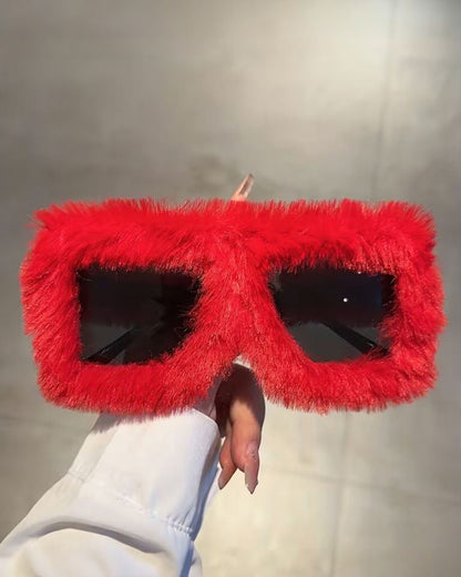 Plush Square Fashion Glasses