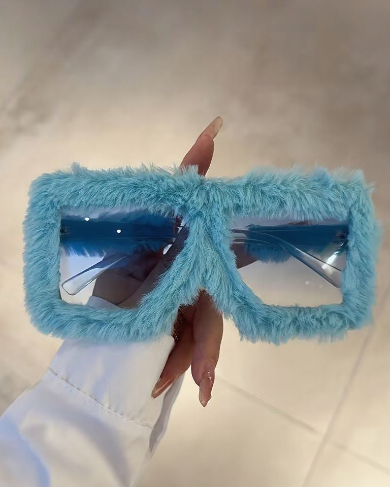 Plush Square Fashion Glasses
